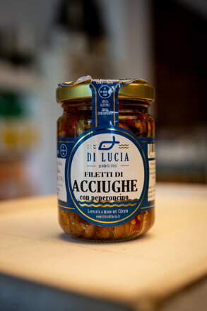 DI LUCIA  Acciughe - Ančovičky v olivovom oleji s chilli  150g