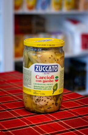 ZUCCATO  Carciofi con gambo - artičoky so stonkou 640g