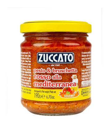 ZUCCATO Pesto & bruschetta Rosso alla mediterranea 190g