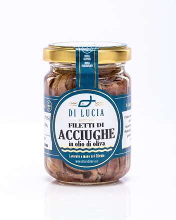 DI LUCIA Filetti di Acciughe in olio di oliva 150g - Ančovičky v olivovom oleji 150g