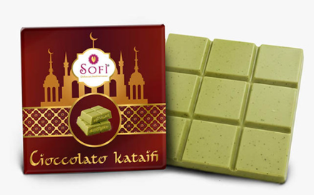 SOFÍ Pistáciová čokoláda s pistáciovým Kataifi krémom