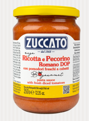 ZUCCATO Sugo Ricotta e Pecorino - Hotová omáčka so syrom ricotta a pecorino 350g
