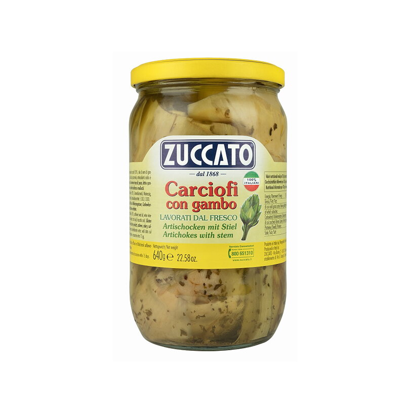 ZUCCATO  Carciofi con gambo - Artičoky so stonkou 640g