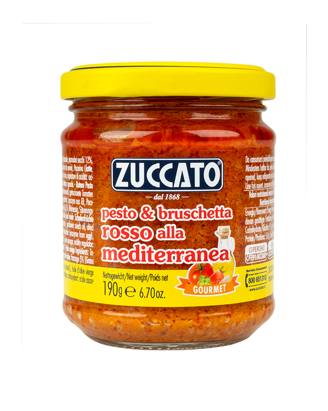 ZUCCATO Pesto & bruschetta Rosso alla mediterranea 190g