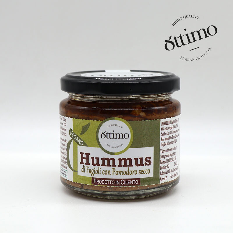 8ttimo Hummus di fagioli e pomodoro secco 180g