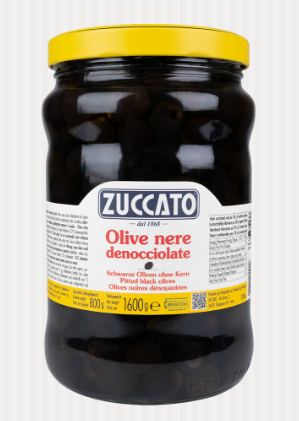 ZUCCATO  Olive Nere denocciolate 1600 g