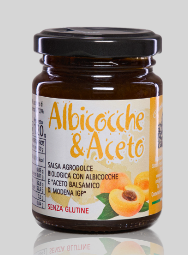 Salsa Agrodolce Biologica Albicocche & Aceto Balsamico di Modena IGP Biologico - Sladkokyslá omáčka s marhuľami a balzamikovým octom 120g